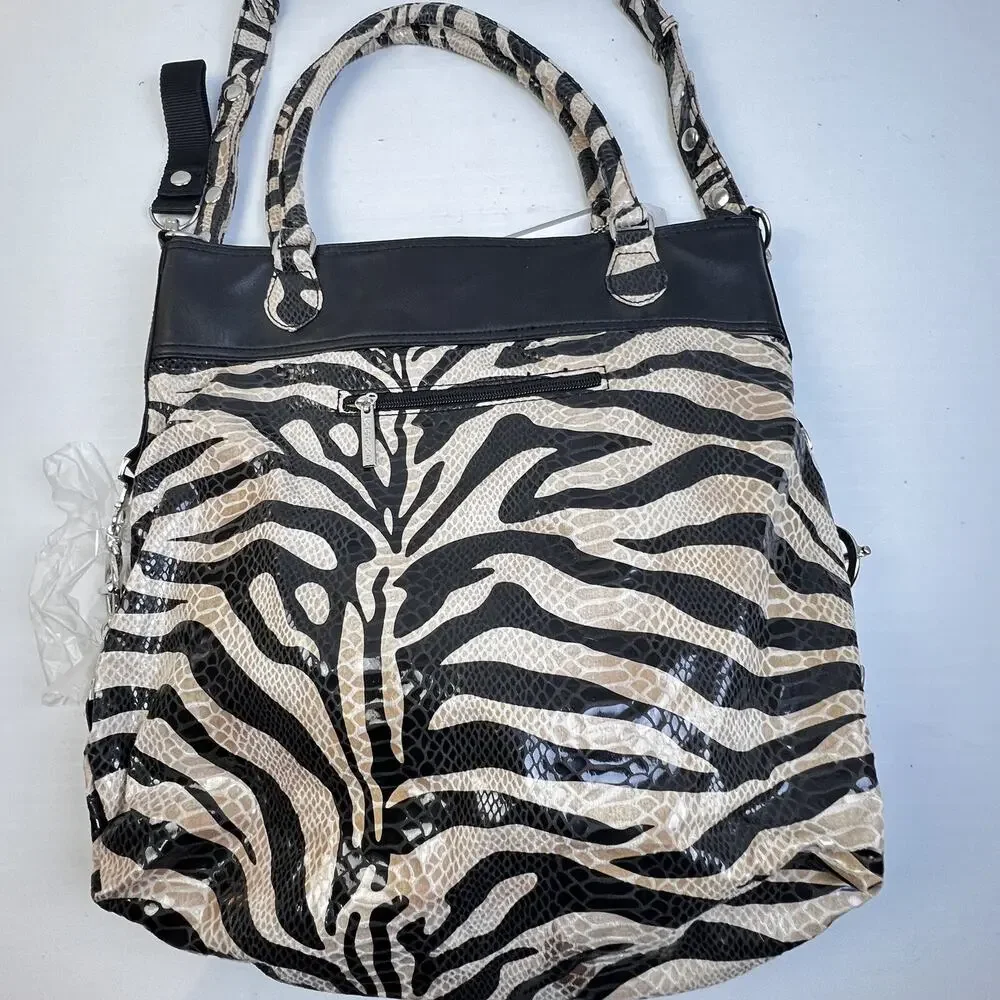 BKalencom New Orleans Diaper Bag Zebra Thinsulate Bottle Holder Changing Pad